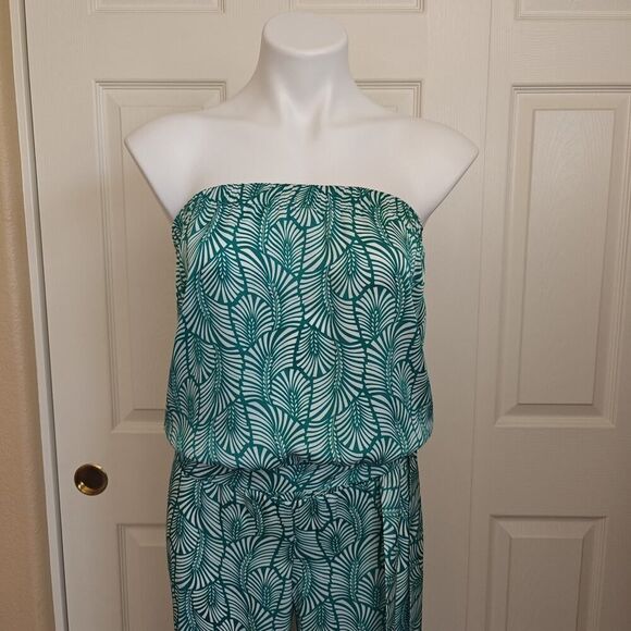 Yume by Muge Ersin tube top art deco jumpsuit sz 36 - Picture 2 of 9